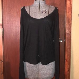 Women’s long sleeve black blouse